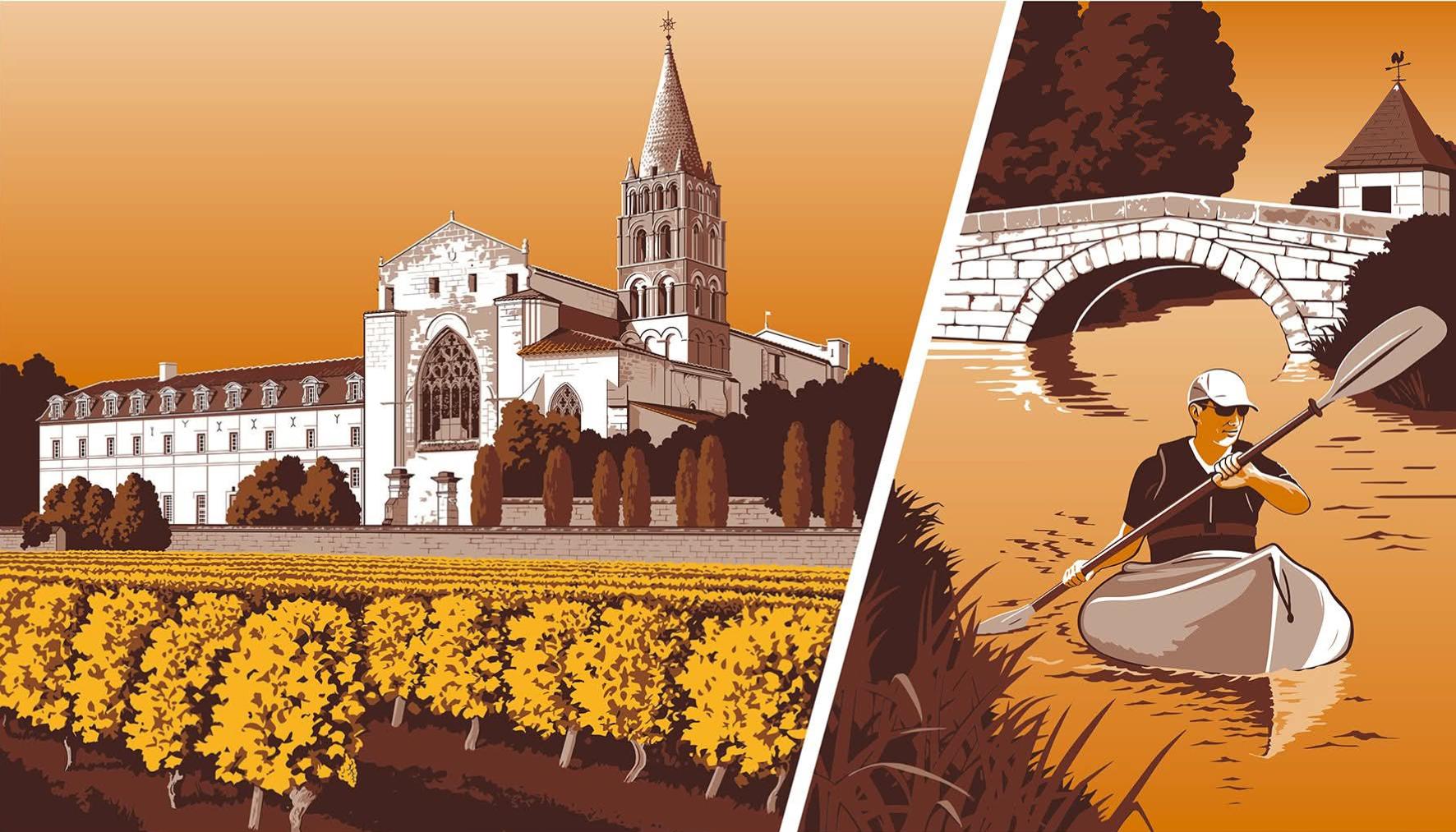 Photo du panneau : abbaye de Bassac